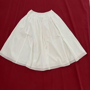 White Medium length Skirt